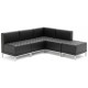 Infinity Black Bonded Leather Straight Backed Cube